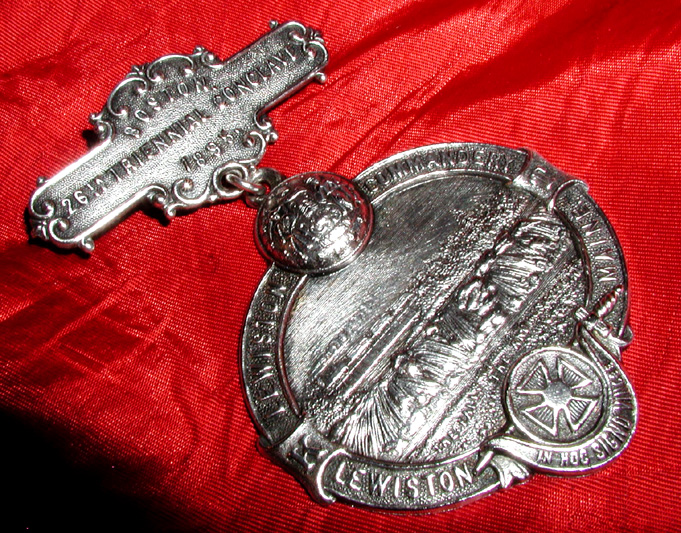Boston Maine Antique Great Silver Masonic Templar Jewel 1895 Triennial Knights