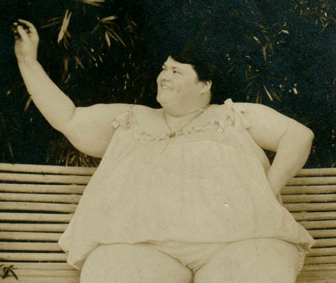 Humongous Circus Fat Lady Antique Freak Photo 800 Lbs Sideshow